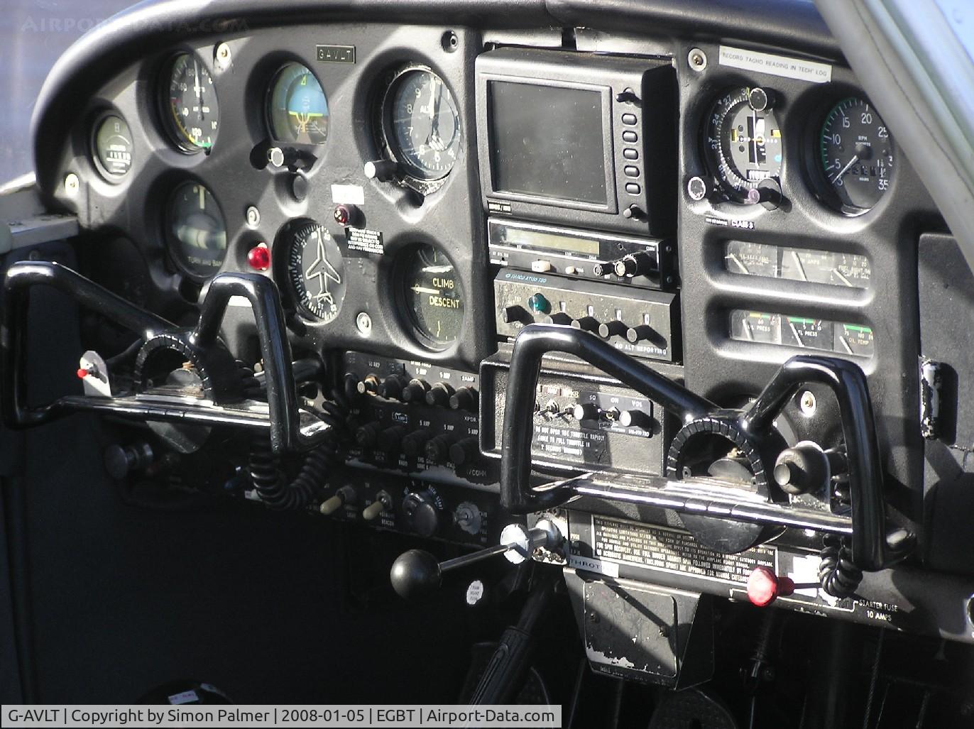 G-AVLT, 1967 Piper PA-28-140 Cherokee C/N 28-23328, Cockpit of PA-28 at Turweston