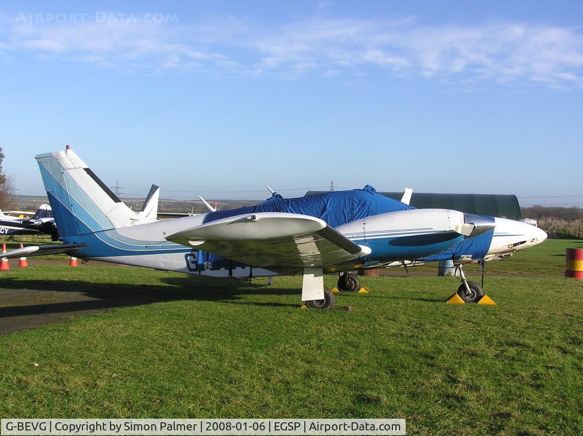 G-BEVG, 1975 Piper PA-34-200T Seneca II C/N 34-7570060, Seneca at Sibson with damage to nose and props