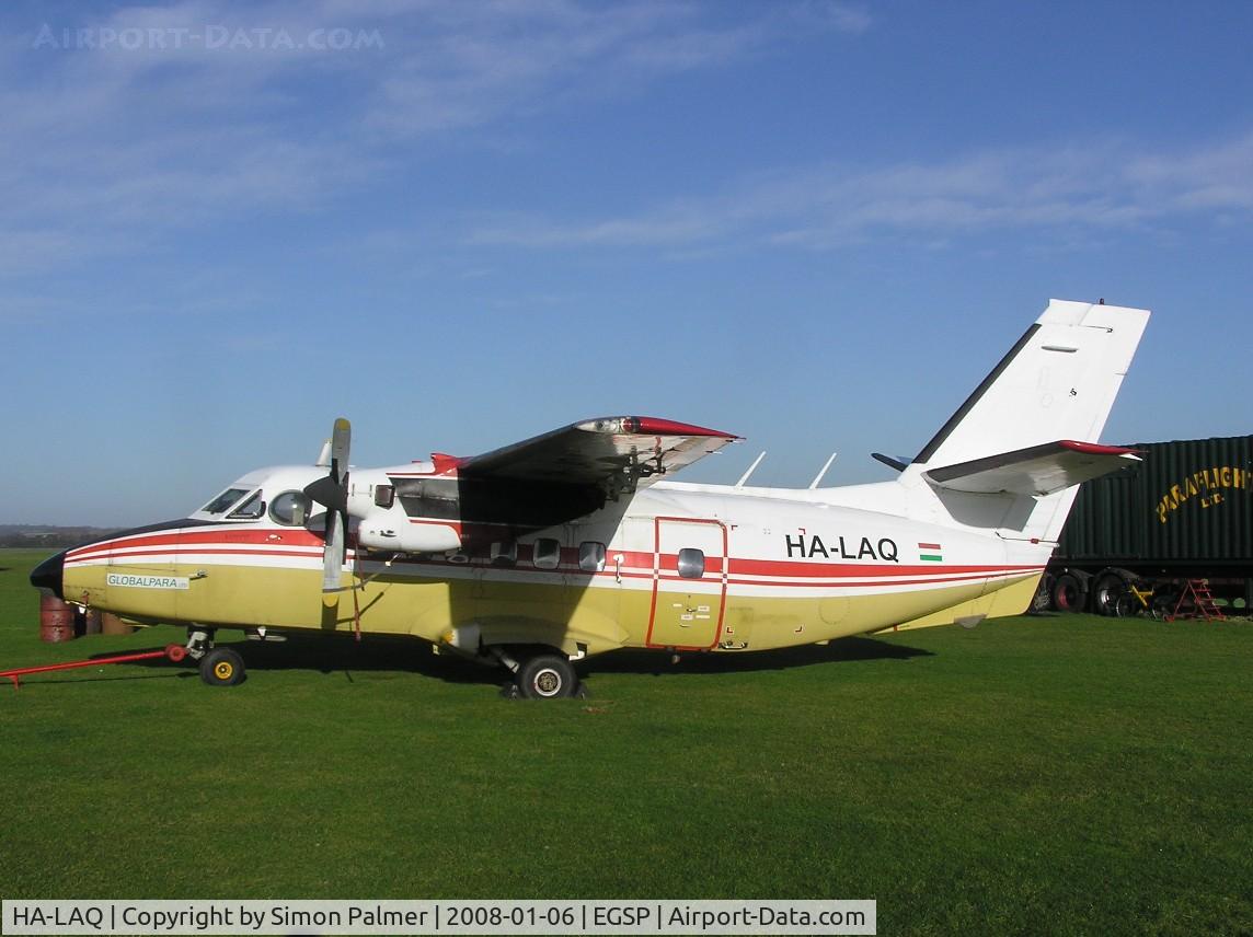 HA-LAQ, 1984 Let L-410UVP Turbolet C/N 841332, Let 410 parked at Sibson