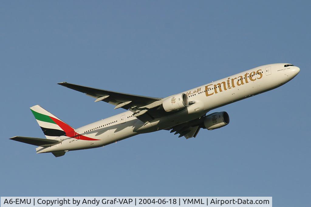 A6-EMU, 2002 Boeing 777-31H C/N 29064, Emirates 777-300