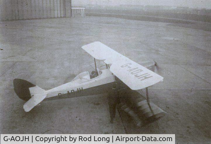 G-AOJH, 1947 De Havilland DH.83C Fox Moth C/N FM.42, G-AOJH Fox Moth at Speke Airport, Liverpool, 1959