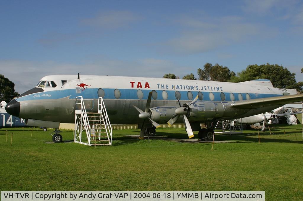 VH-TVR, 1958 Vickers Viscount 818 C/N 318, Trans Australia Airlines Vickers Viscount