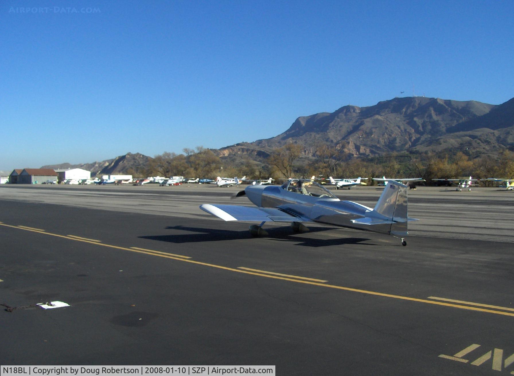 N18BL, 2007 Vans RV-8 C/N 82170, 2007 Bertz VAN's RV-8, Lycoming IO-360 180 Hp, taxi to Rwy 22