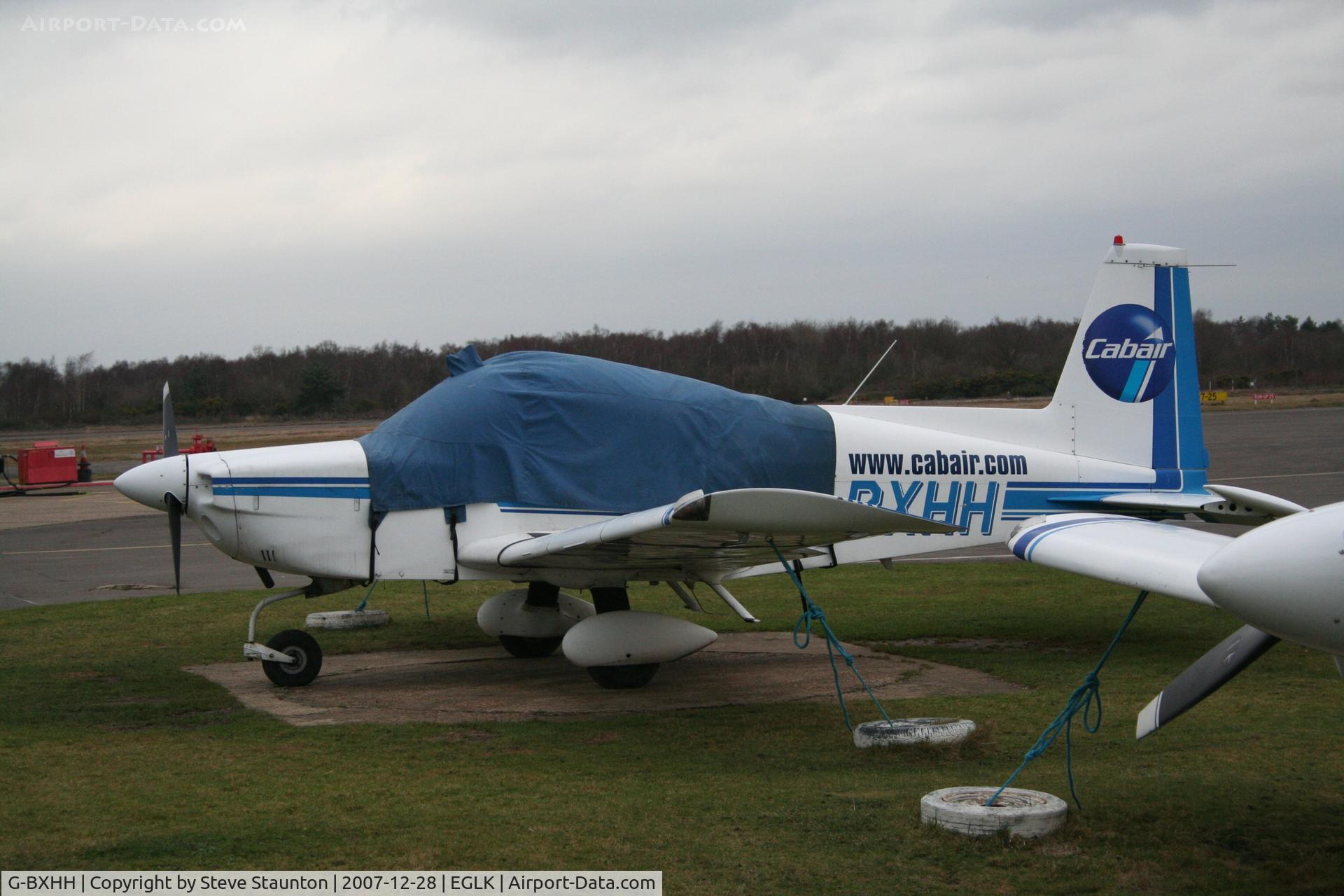 G-BXHH, 1976 Grumman American AA-5A Cheetah C/N AA5A-0105, Taken at Blackbushe Airport 28th December 2007