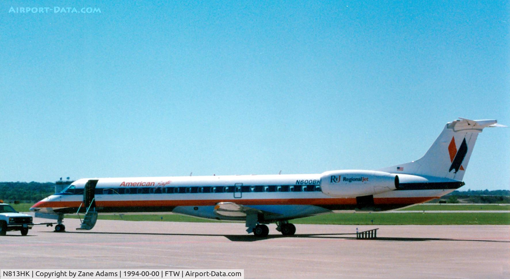N813HK, 1998 Embraer ERJ-145LR (EMB-145LR) C/N 145044, First American Eagle RJ - Embraer 145 Registered as N600BK Now operated by Trans States Airlines?
