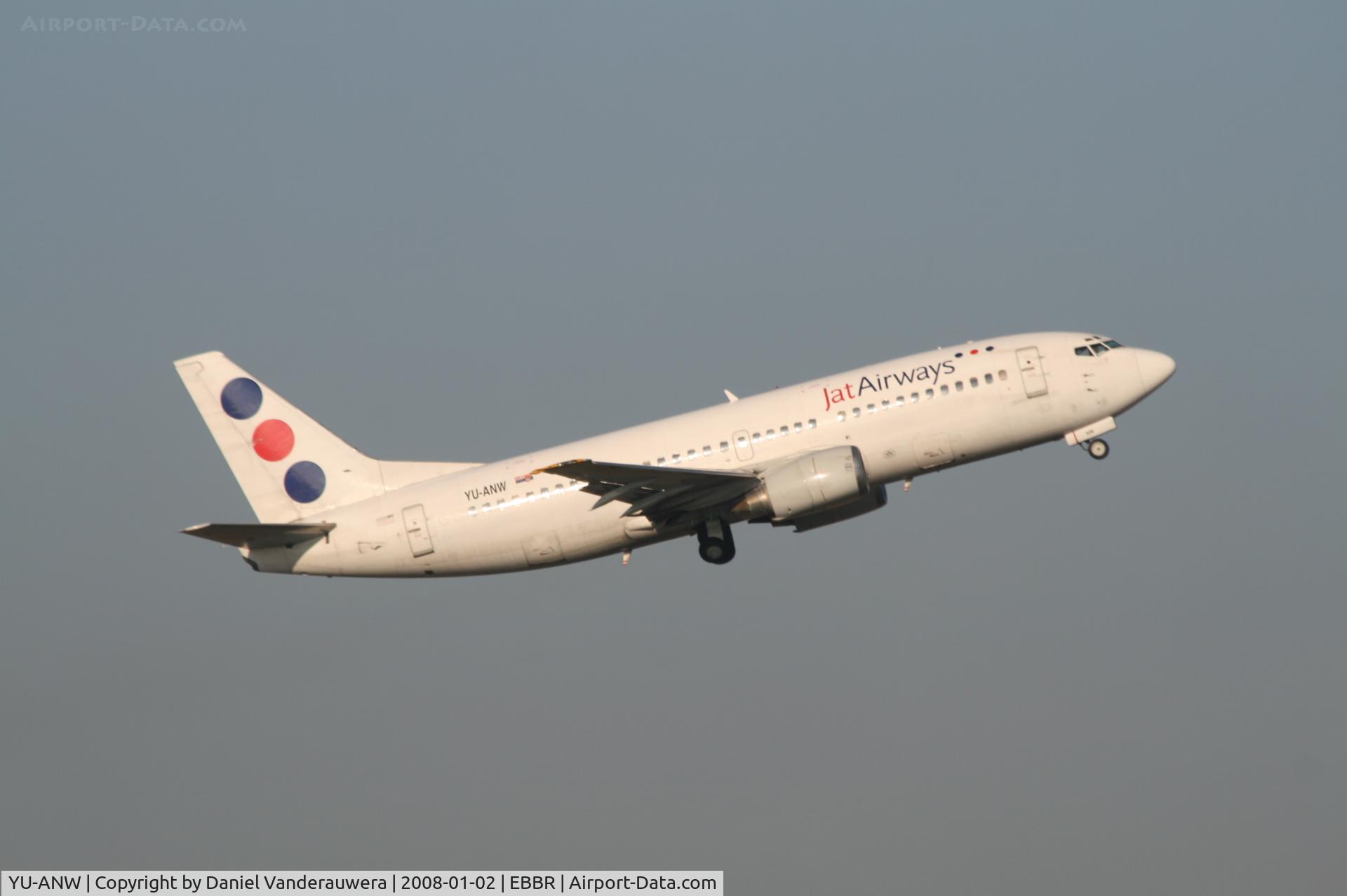 YU-ANW, 1988 Boeing 737-3H9 C/N 24141, flight JU274 is taking off from rwy 07R