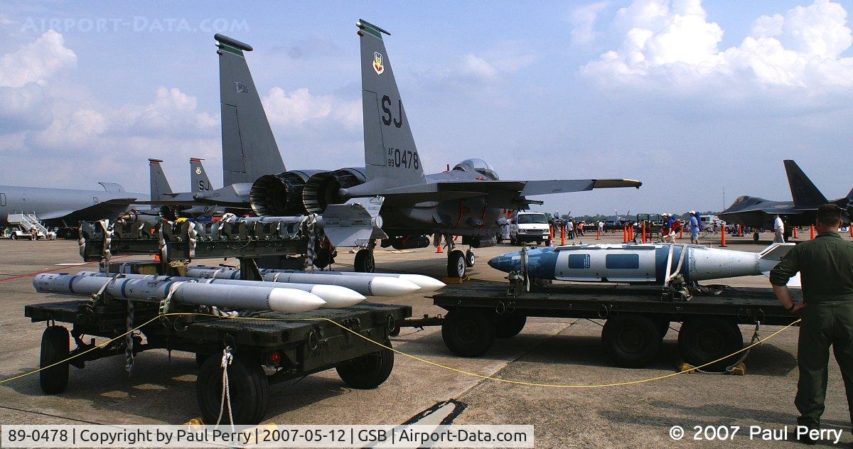 89-0478, 1989 McDonnell Douglas F-15E Strike Eagle C/N 1125/E100, And here's the bang.  AIM-7s, AIM-120s, an AIM-9 and a JDAM