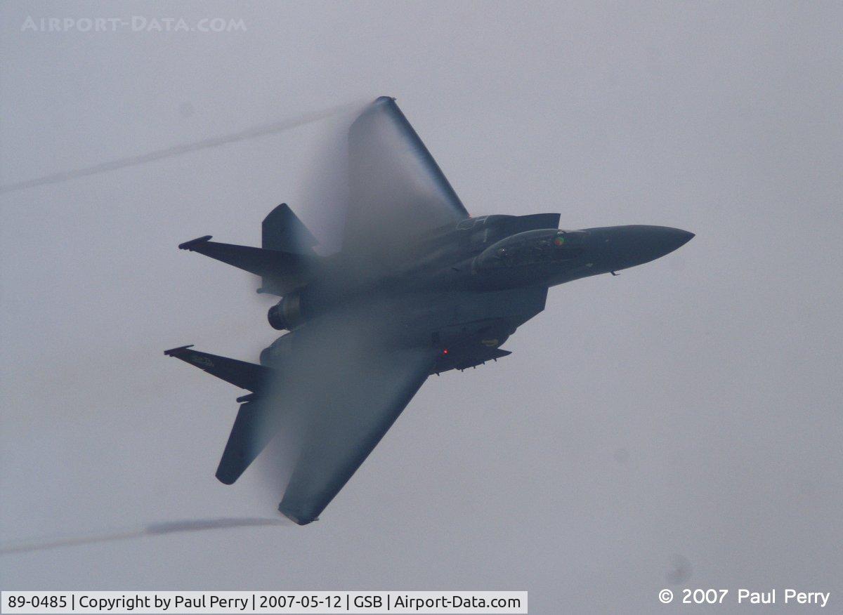 89-0485, 1989 McDonnell Douglas F-15E Strike Eagle C/N 1132/E107, Very humid days make for stunning vapors