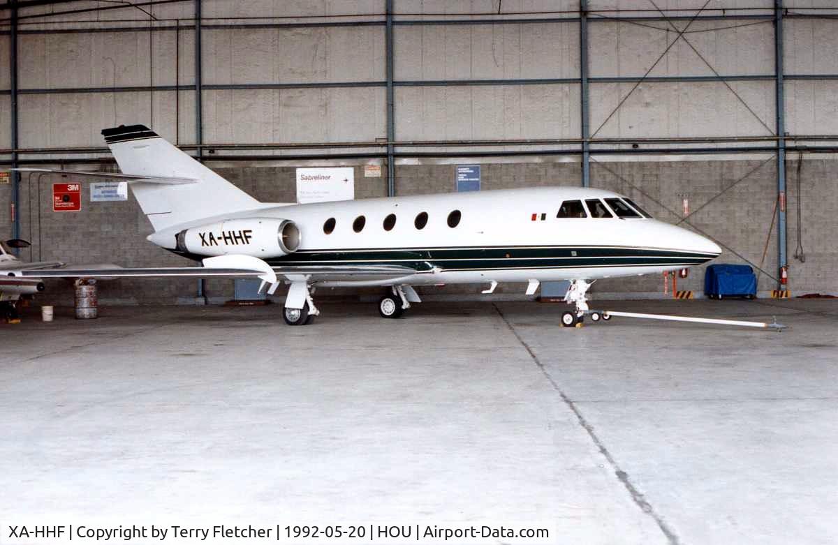 XA-HHF, Dassault Falcon 20 C/N 327, Mexican Falcon 20 at Houston Hobby in 1992