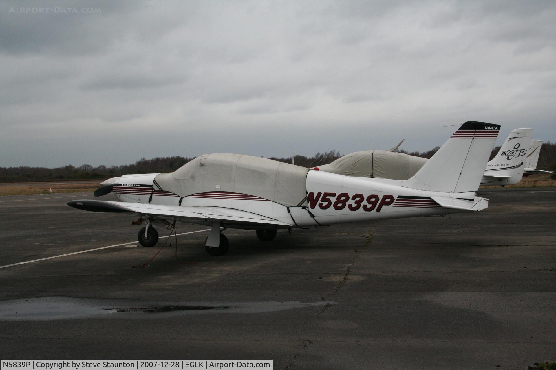 N5839P, Piper PA-24 Comanche C/N 24-920, Taken at Blackbushe Airport 28th December 2007