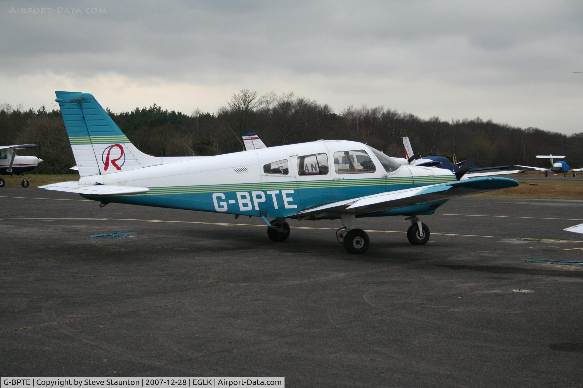 G-BPTE, 1976 Piper PA-28-181 Cherokee Archer II C/N 28-7690178, Taken at Blackbushe Airport 28th December 2007