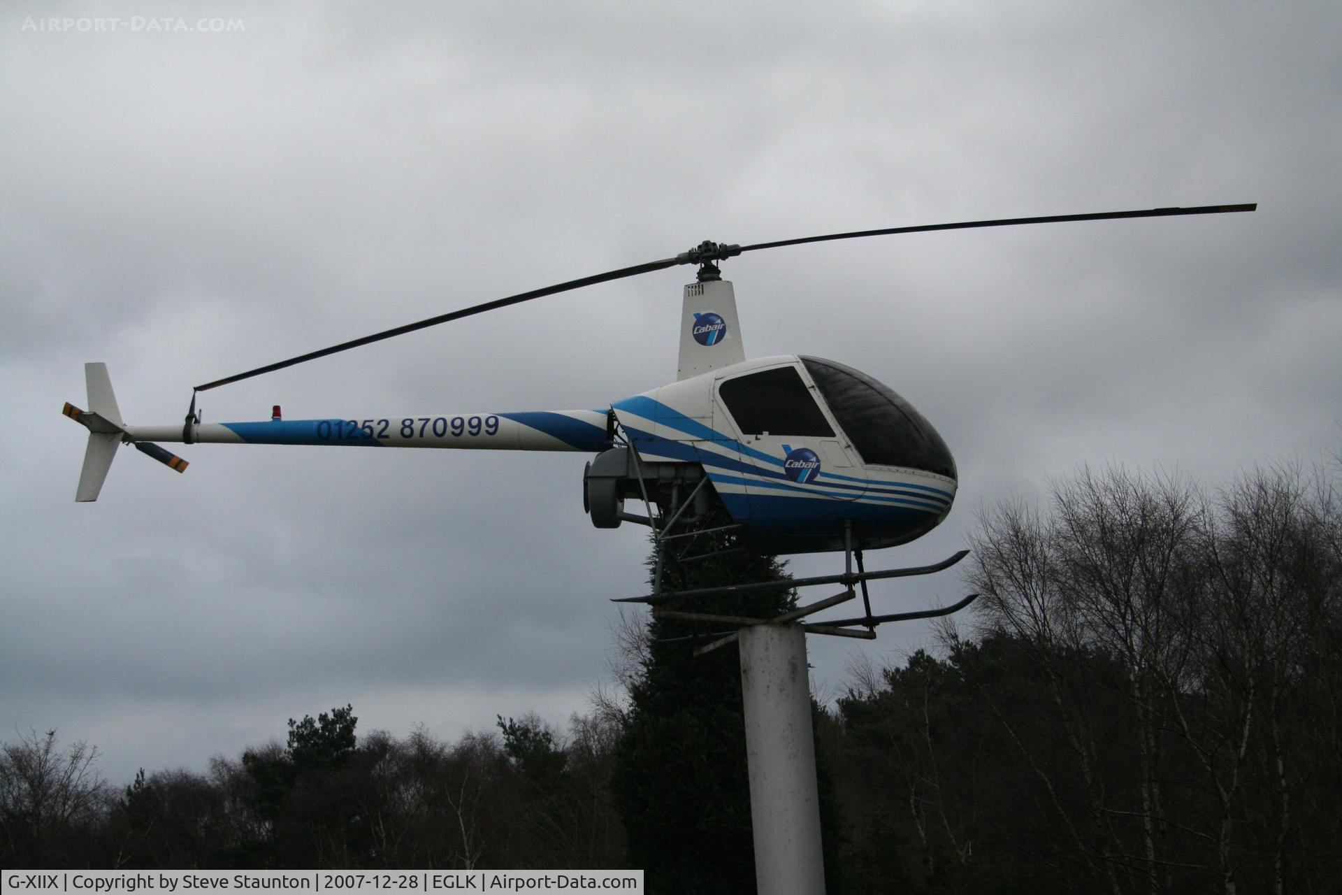G-XIIX, 1988 Robinson R22 Beta C/N 0736, Taken at Blackbushe Airport 28th December 2007