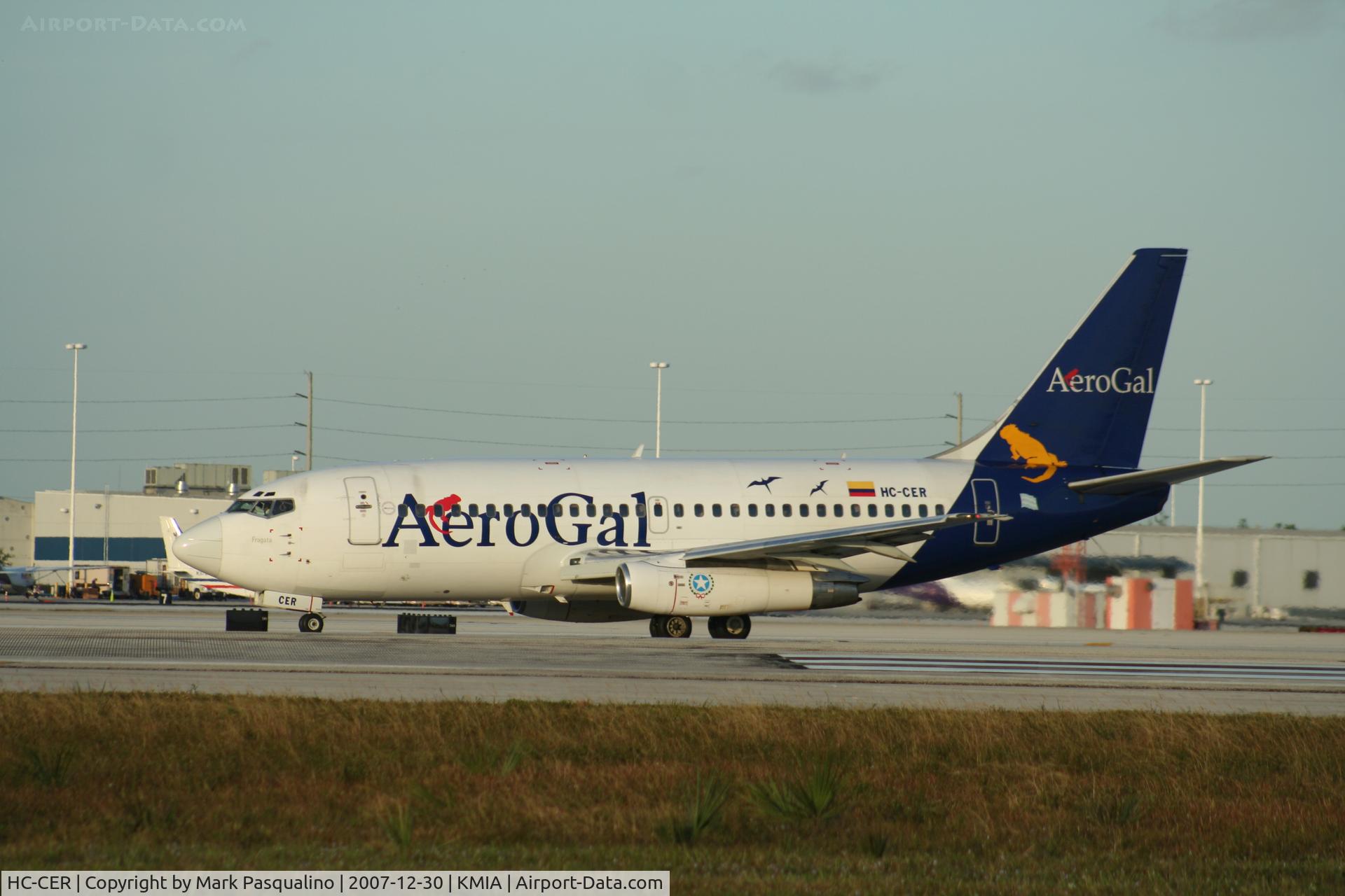 HC-CER, 1987 Boeing 737-2Y5 C/N 23847, Boeing 737-200