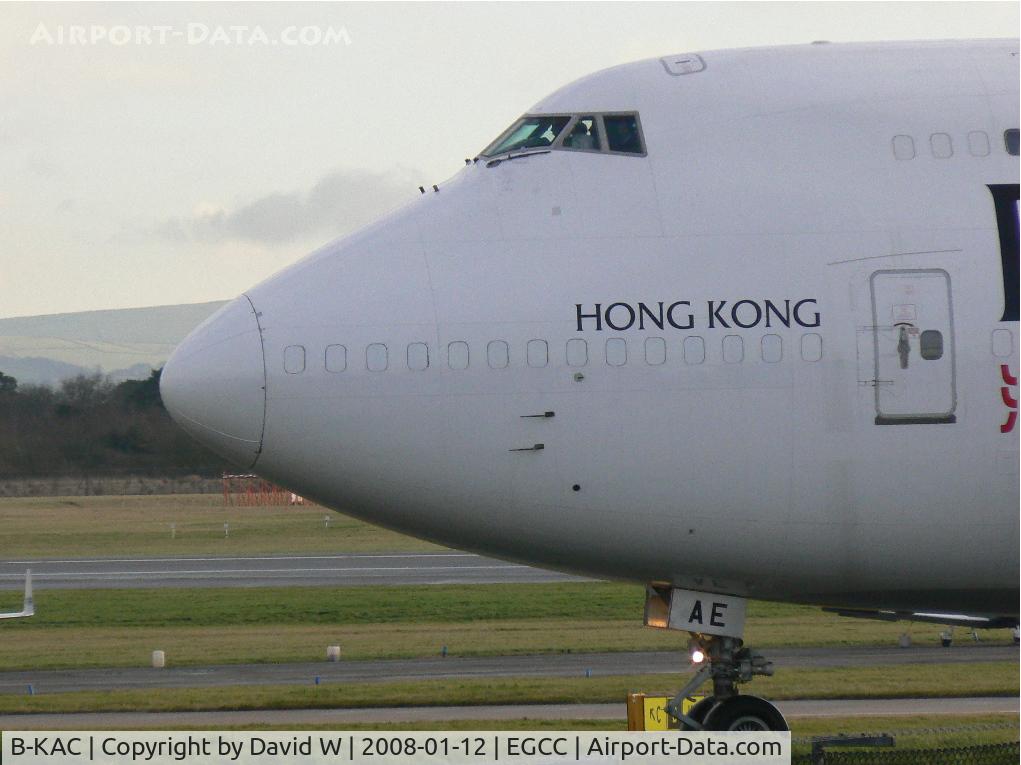 B-KAC, 1986 Boeing 747-3H6 C/N 23600, Taxing at Manchester