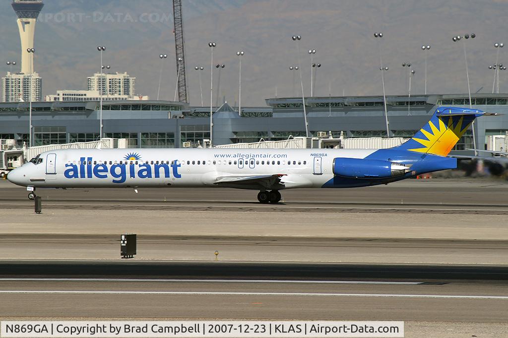N869GA, 1992 McDonnell Douglas MD-83 (DC-9-83) C/N 53294, Allegiant Air / 1991 McDonnell Douglas DC-9-83(MD-83)