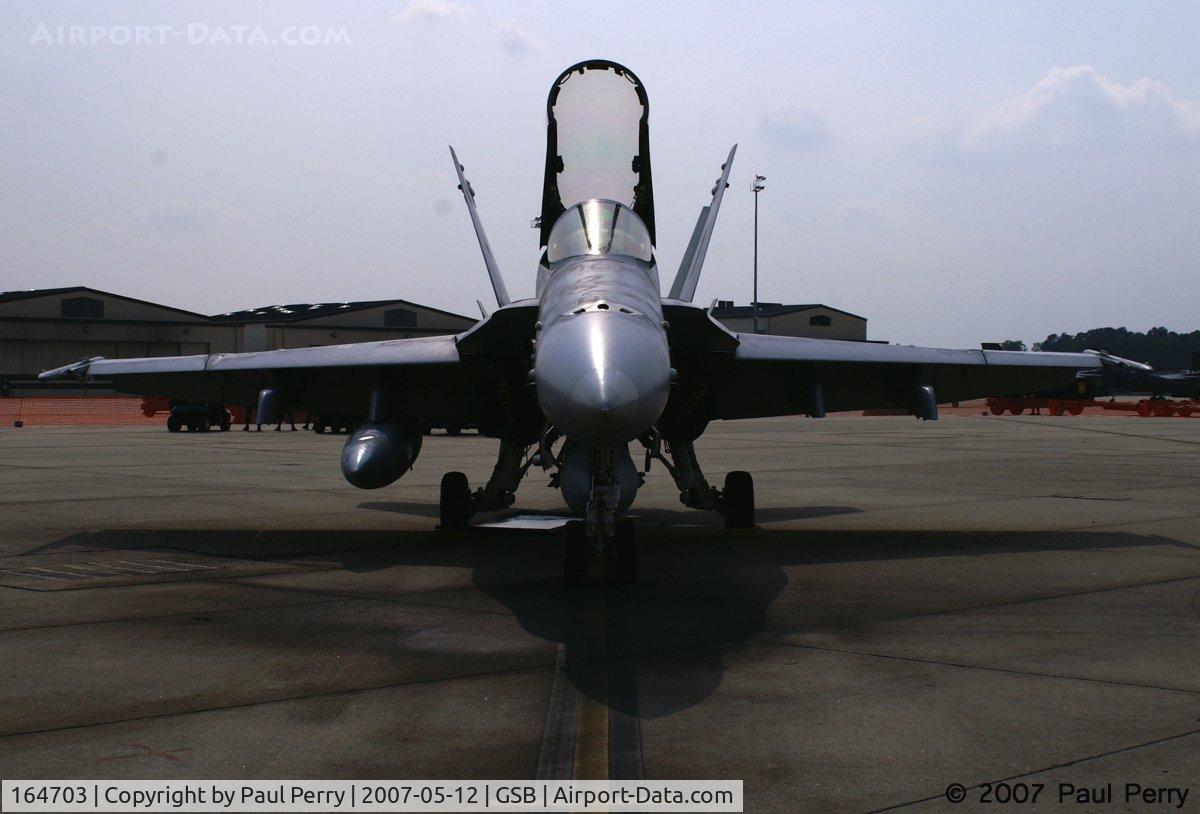 164703, McDonnell Douglas F/A-18C Hornet C/N 1142, On the nose of NE-301 from VFA-151, out of MCAS Beaufort, SC