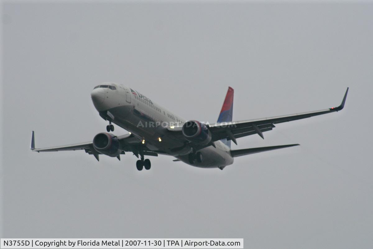 N3755D, 2001 Boeing 737-832 C/N 29627, Delta
