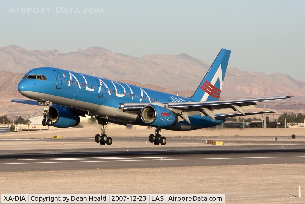XA-DIA, 1987 Boeing 757-2G5 C/N 23928, Aladia Airlines XA-DIA landing on RWY 25L.
