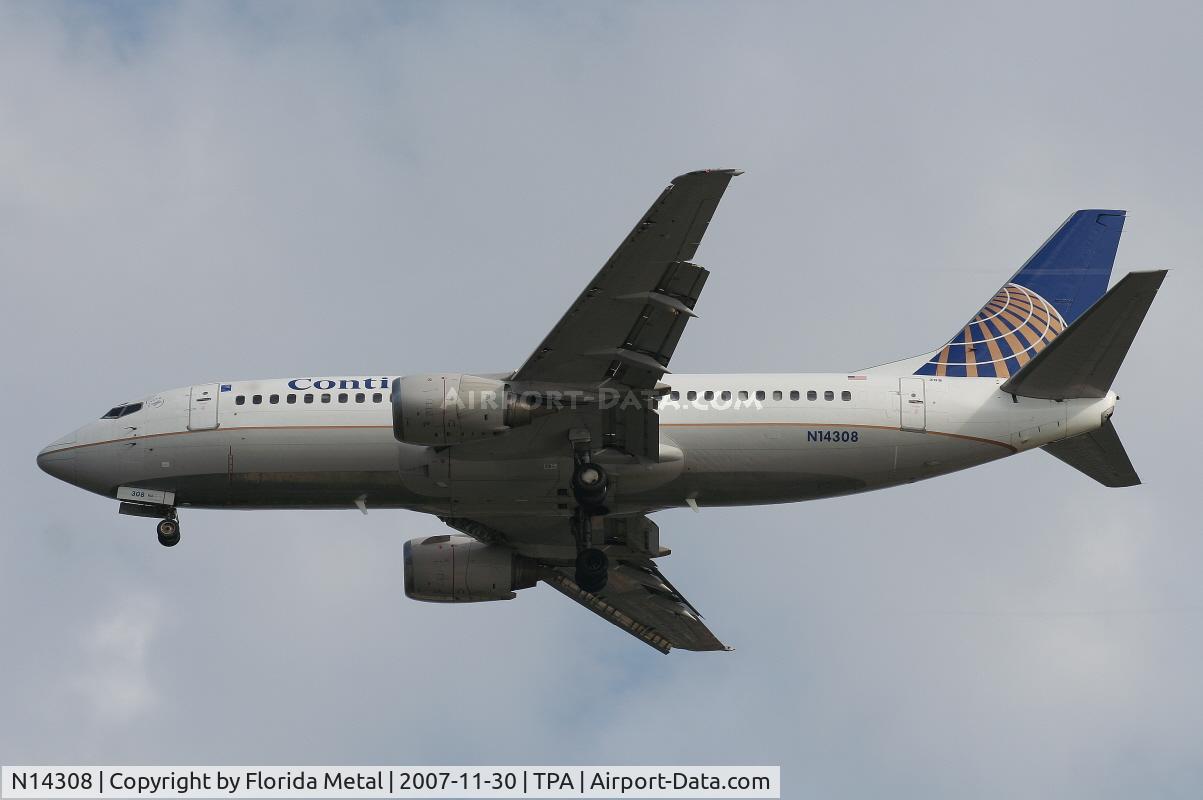 N14308, 1985 Boeing 737-3TO C/N 23359, Continental