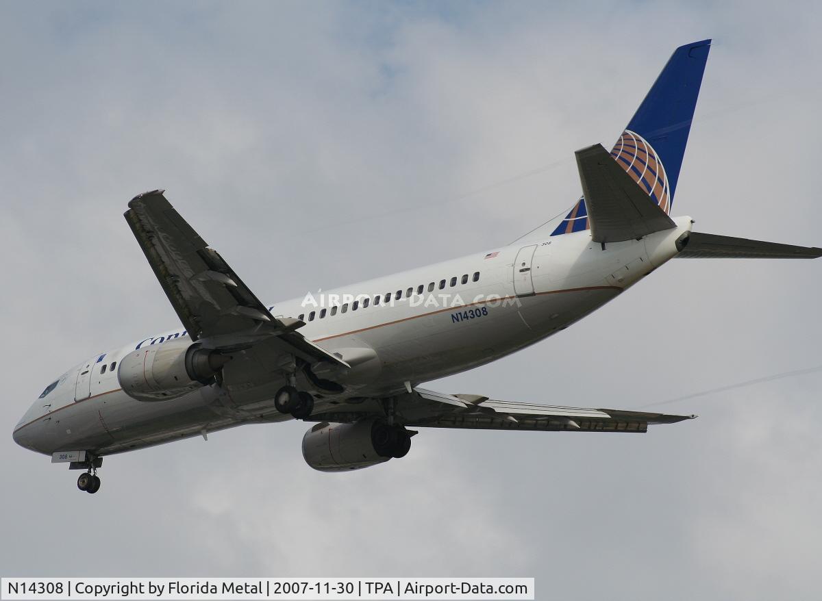 N14308, 1985 Boeing 737-3TO C/N 23359, Continental