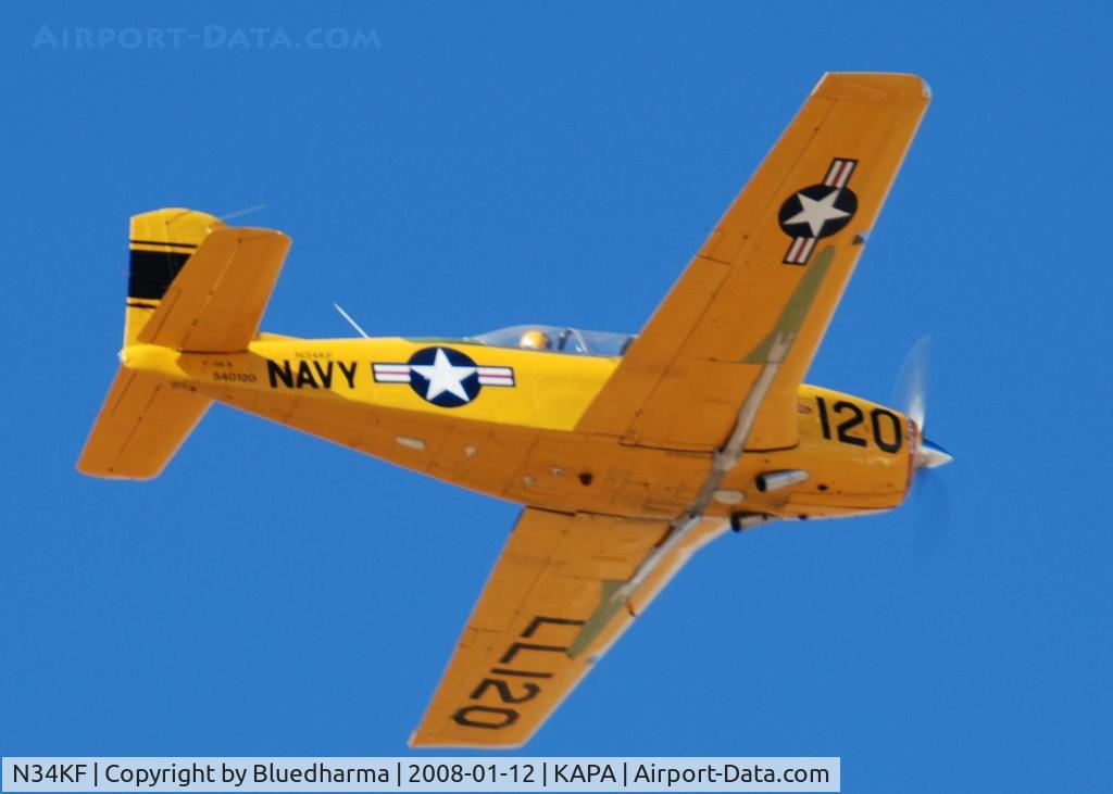 N34KF, 1953 Beech A45 C/N G-120, Takeoff heading North.