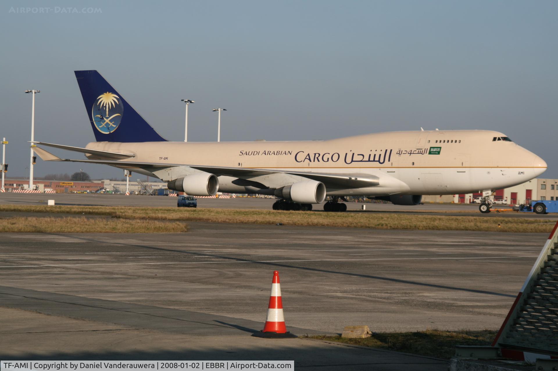 TF-AMI, 1992 Boeing 747-412 C/N 27066, arriving for maintenance