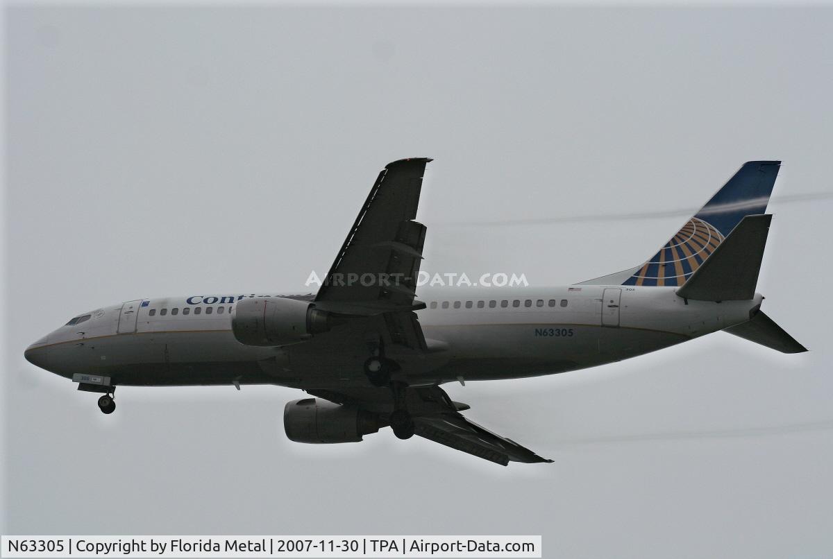 N63305, 1985 Boeing 737-3TO C/N 23356, Continental
