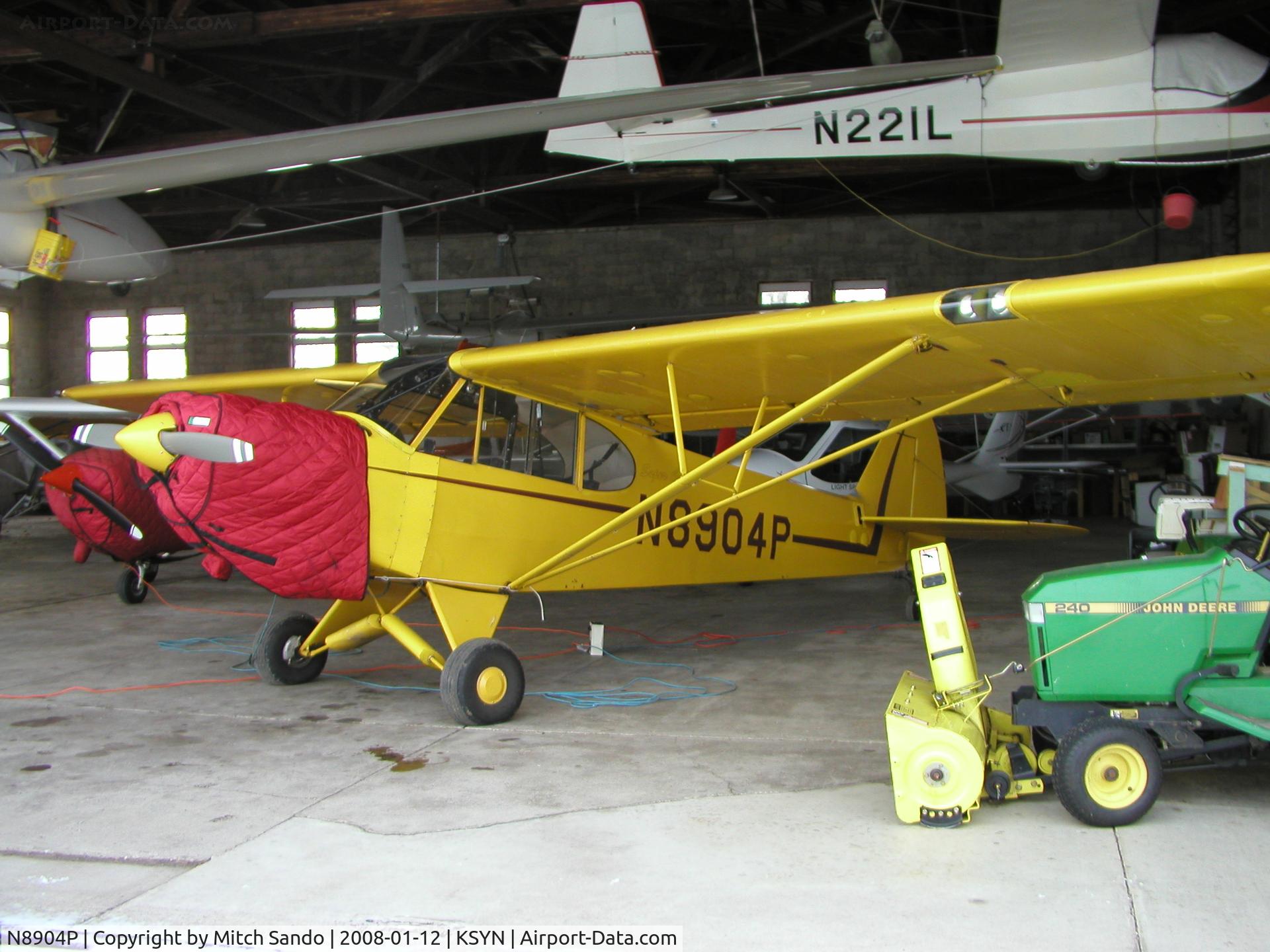 N8904P, 1966 Piper PA-18-150 Super Cub C/N 18-8406, Parked inside the main hangar at Stanton.