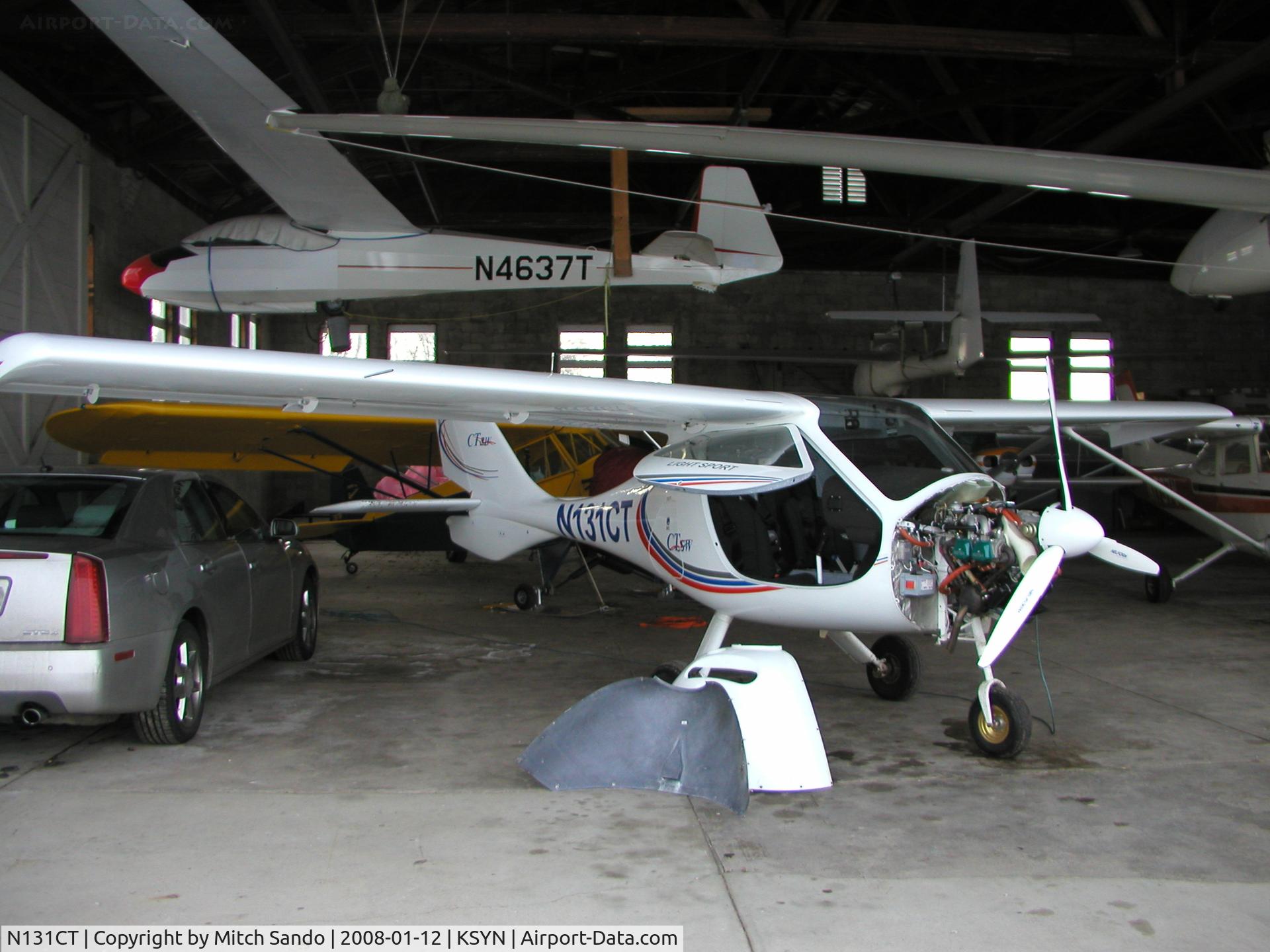 N131CT, 2006 Flight Design CTSW C/N 06-09-07, Parked inside the main hangar at Stanton.