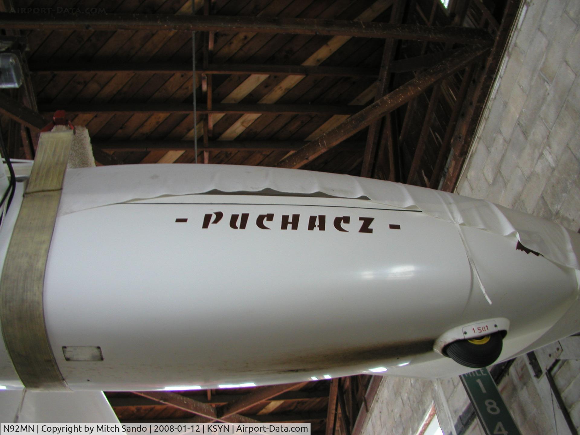N92MN, 1992 PZL-Bielsko SZD-50-3 C/N B2061, Inside the main hangar at Stanton.