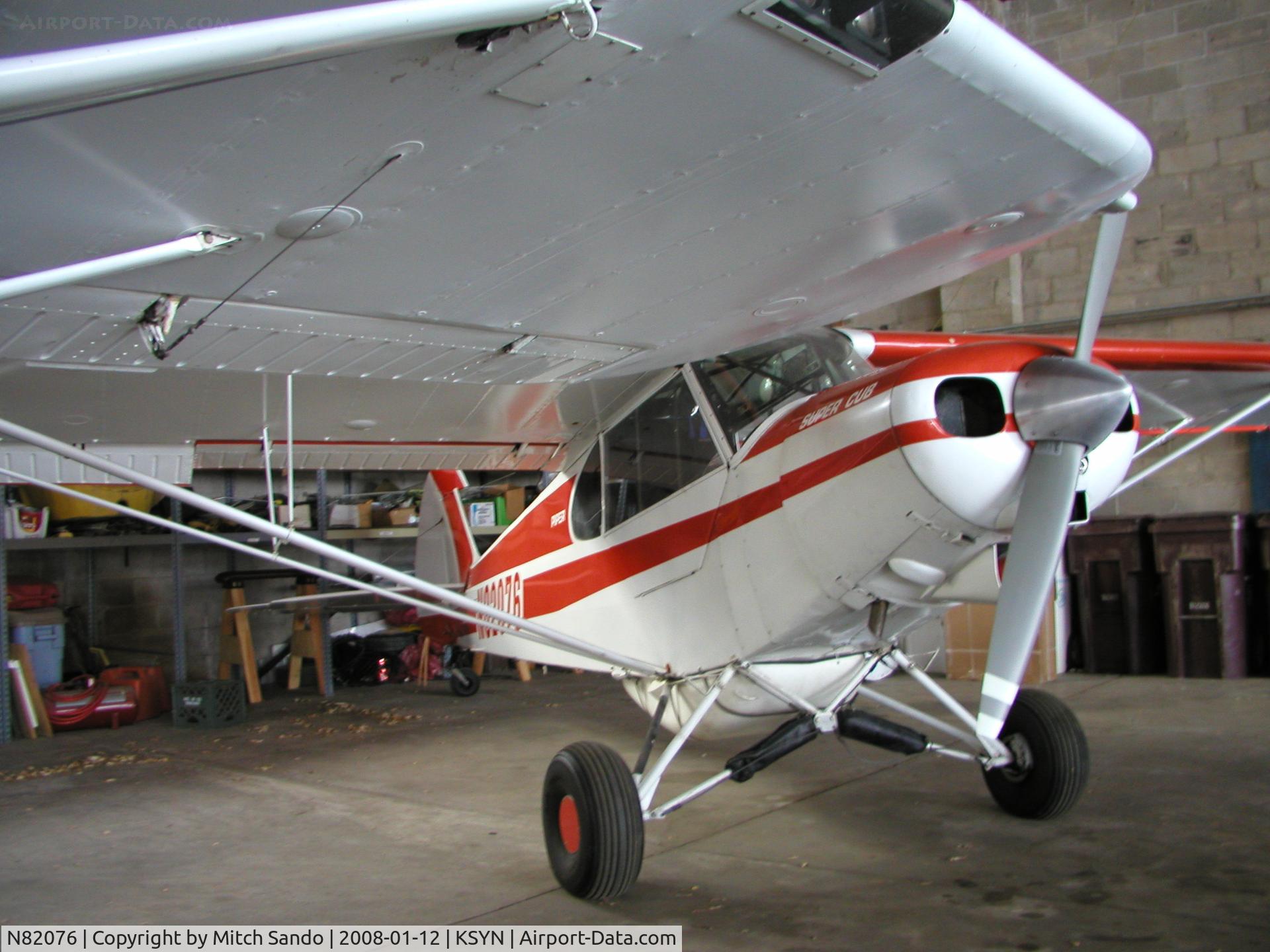 N82076, 1979 Piper PA-18-150 Super Cub C/N 18-7909056, Parked inside the main hangar at Stanton.