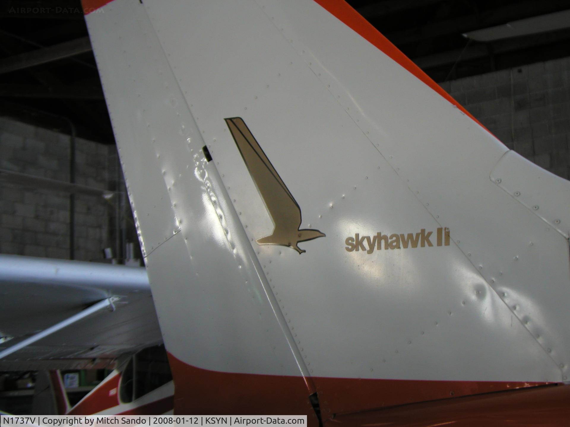 N1737V, 1974 Cessna 172M C/N 17263732, Parked inside the main hangar at Stanton.