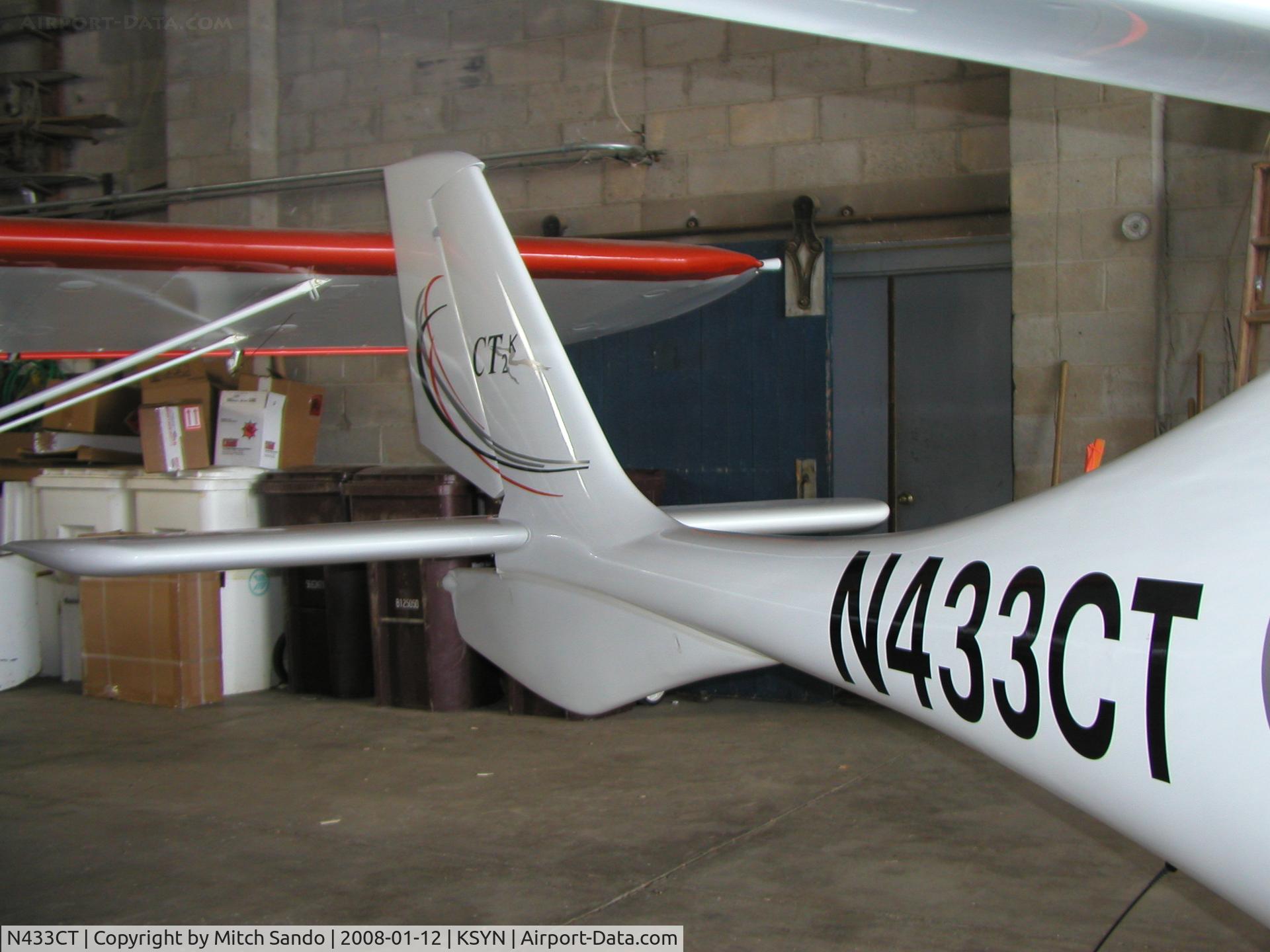 N433CT, 2003 Flight Design CT2K C/N 02.08.04.33, Parked inside the main hangar at Stanton.