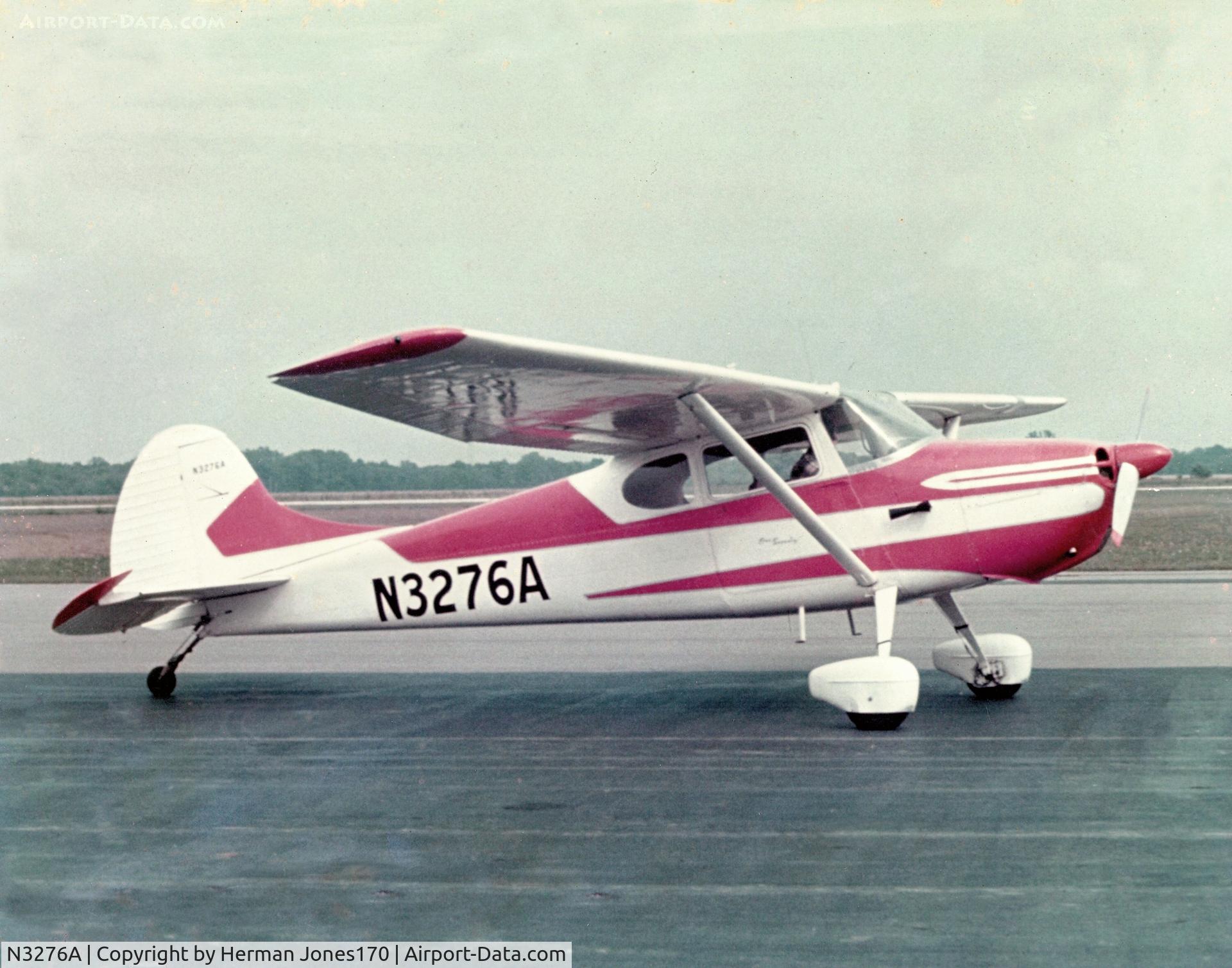 N3276A, 1953 Cessna 170B C/N 25920, 170 B, Cairo, Ill. airport , 1968