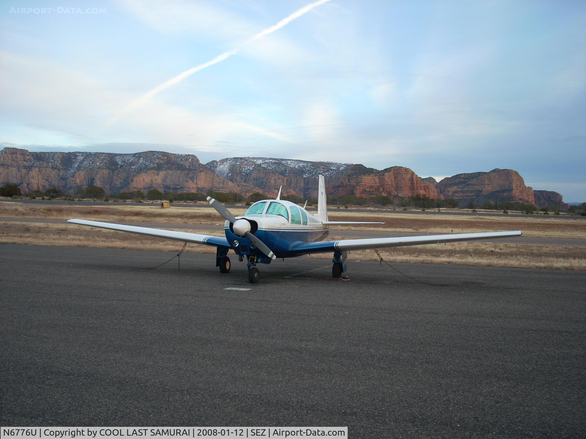 N6776U, 1963 Mooney M20C Ranger C/N 2498, Transient Parking at Sedona Airport