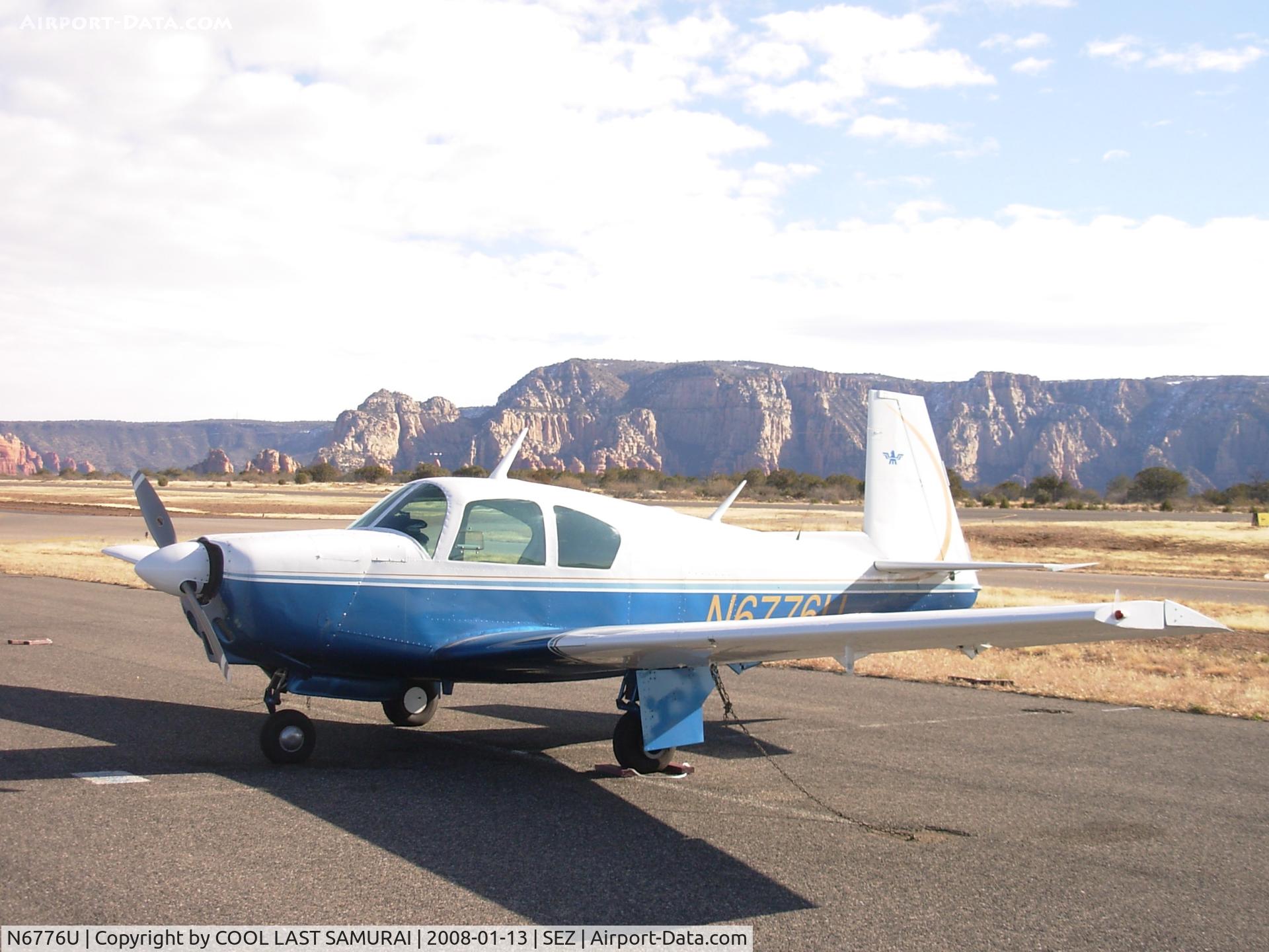 N6776U, 1963 Mooney M20C Ranger C/N 2498, 76U at Sedona Transient Parking
