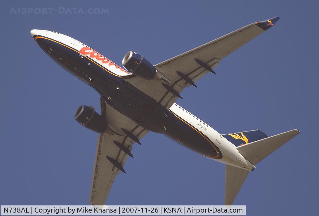 N738AL, 1999 Boeing 737-73A C/N 28499, Aloha B737-73A lifting off on a beautiful day.