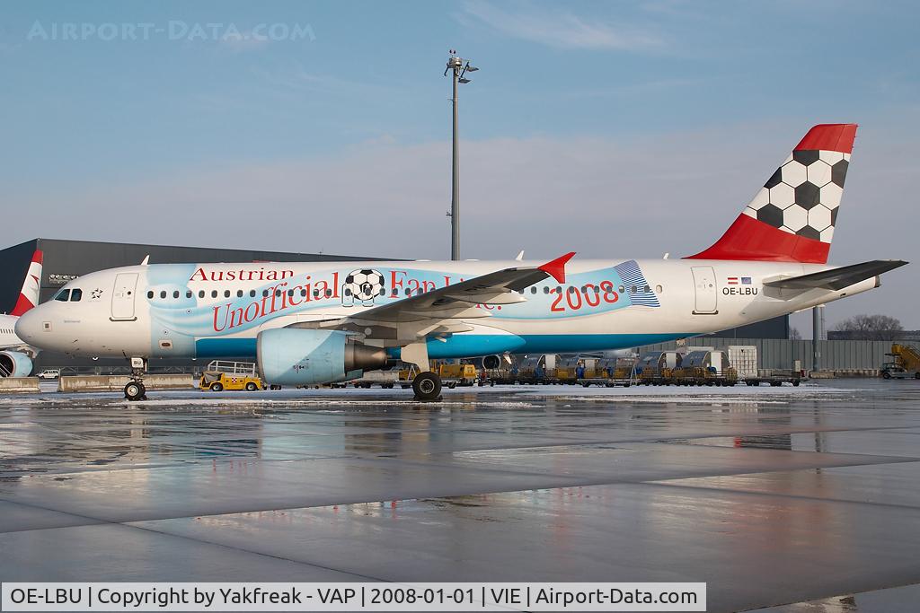 OE-LBU, 2001 Airbus A320-214 C/N 1478, Austrian Airlines Airbus 320 in Euro 2008 colors
