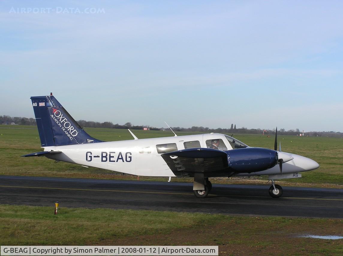G-BEAG, 1976 Piper PA-34-200T Seneca II C/N 34-7670204, PA34 based at Kidlington