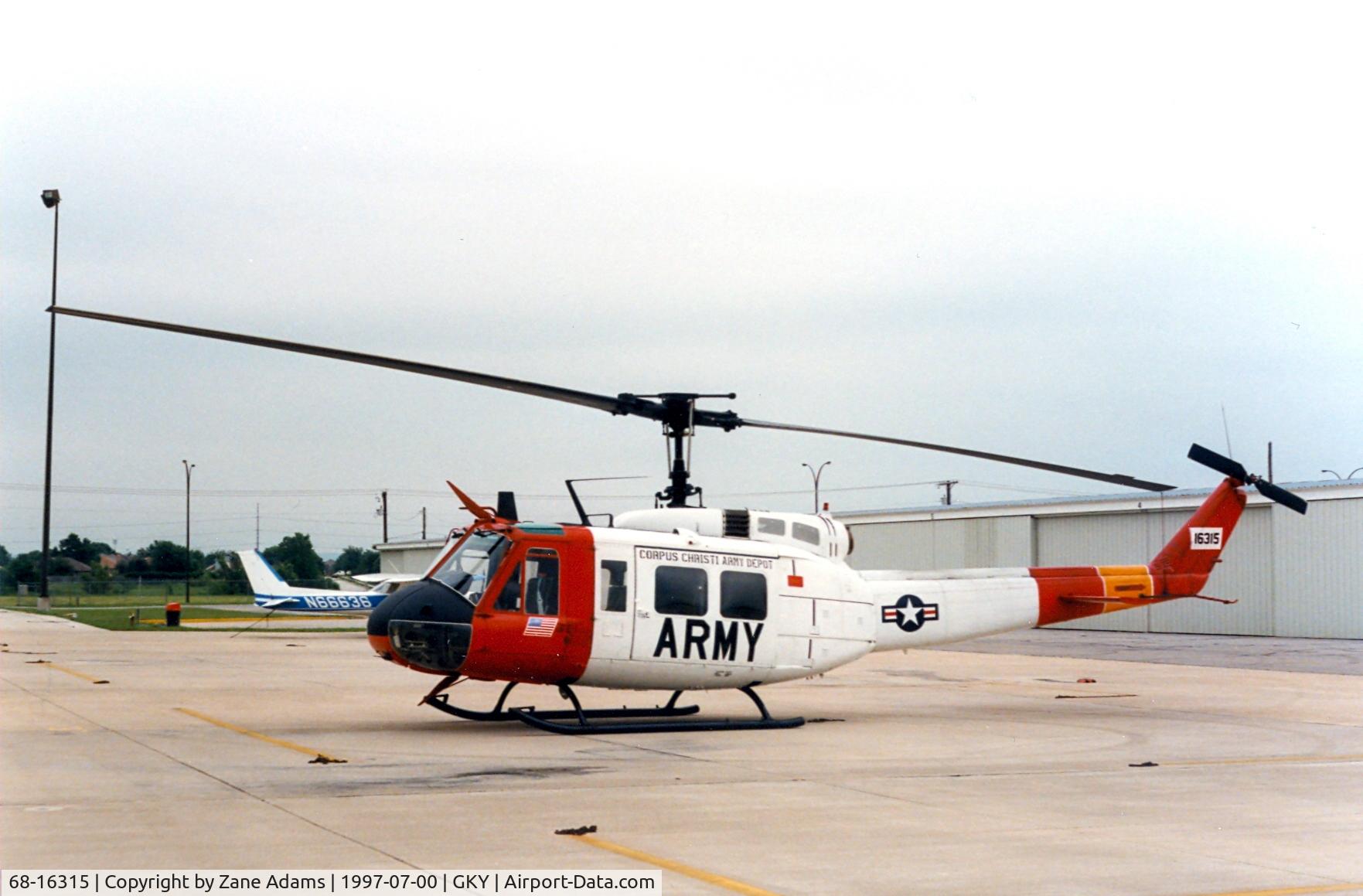 68-16315, 1968 Bell UH-1H Iroquois C/N 10975, US Army Huey at Arlington Municipal