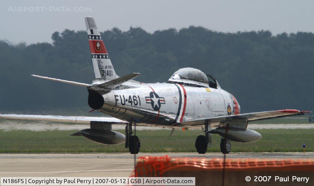N186FS, 1956 Canadair CL-13B Sabre 6 C/N 1461, Overcast or not, a bright sight