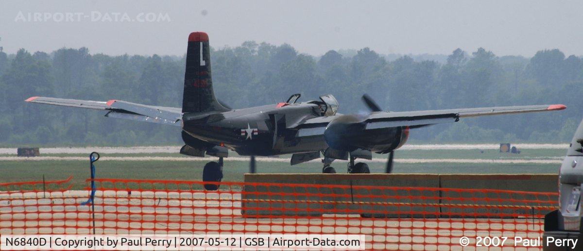N6840D, 1945 Douglas A-26C Invader C/N 29190, Very familiar lady, taxiing out to strut her stuff