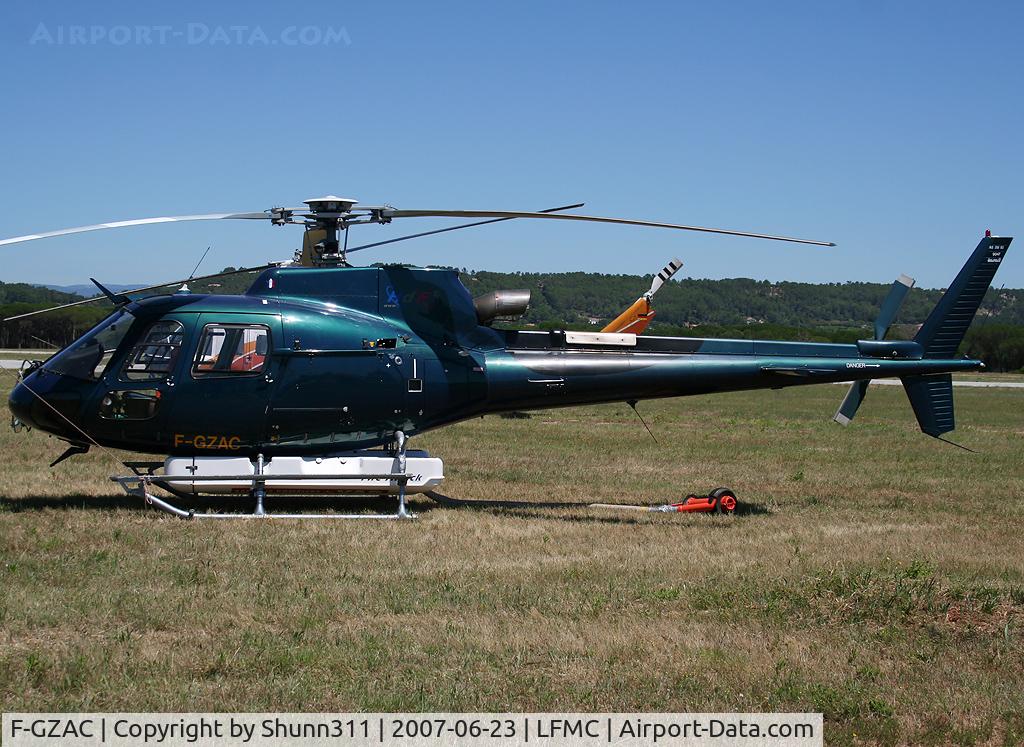 F-GZAC, Eurocopter AS-350B-2 Ecureuil Ecureuil C/N 9047, Used as a demo during LFMC Airshow 2007