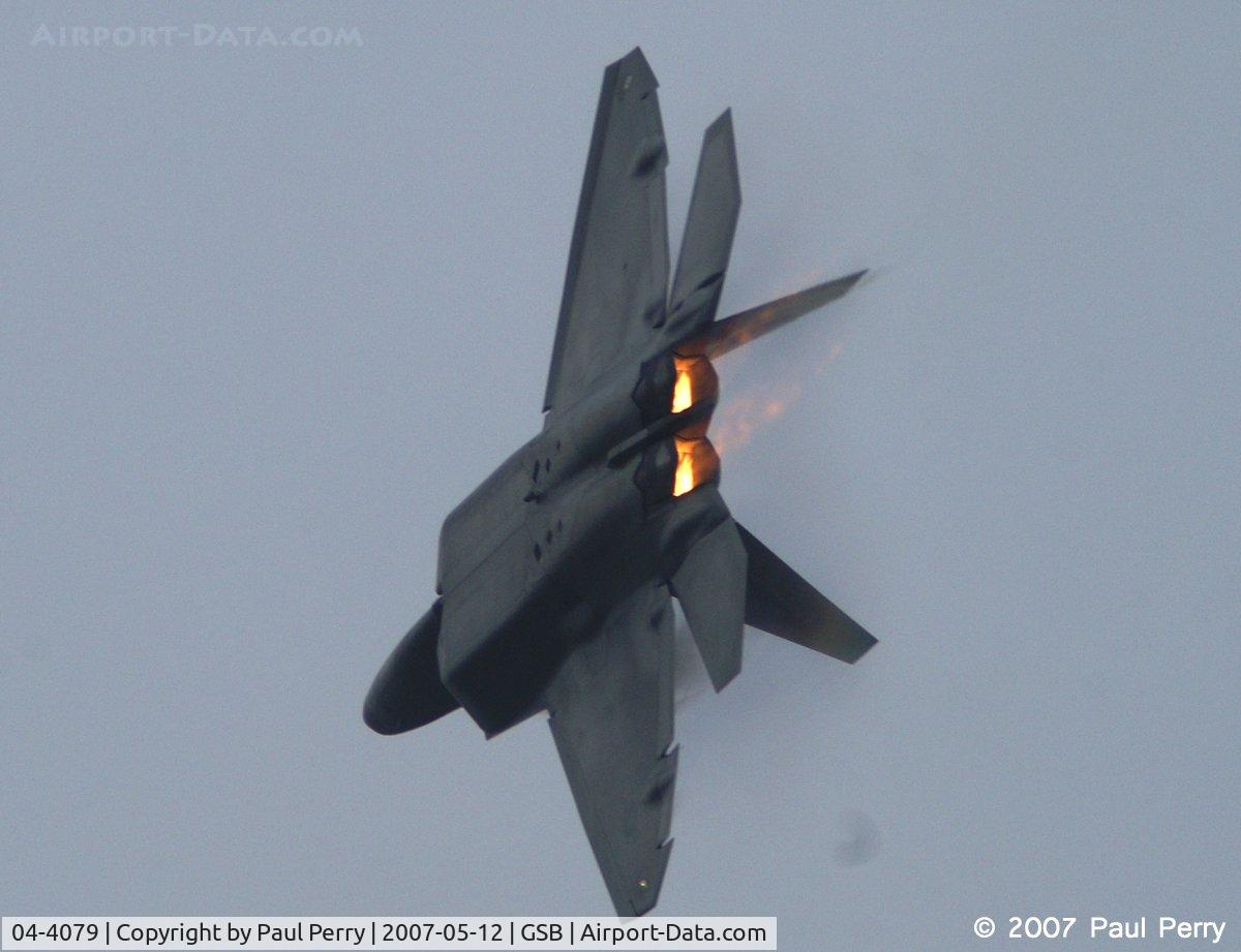 04-4079, 2004 Lockheed Martin F-22A Raptor C/N 4079, Hauling her about in max reheat