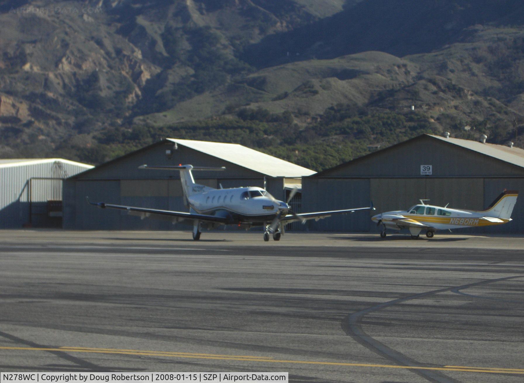 N278WC, 1999 Pilatus PC-12/45 C/N 278, 1999 Pilatus PC-12/45, one P&W (Canada) PT6A-66 turboprop, taxi to Rwy 22
