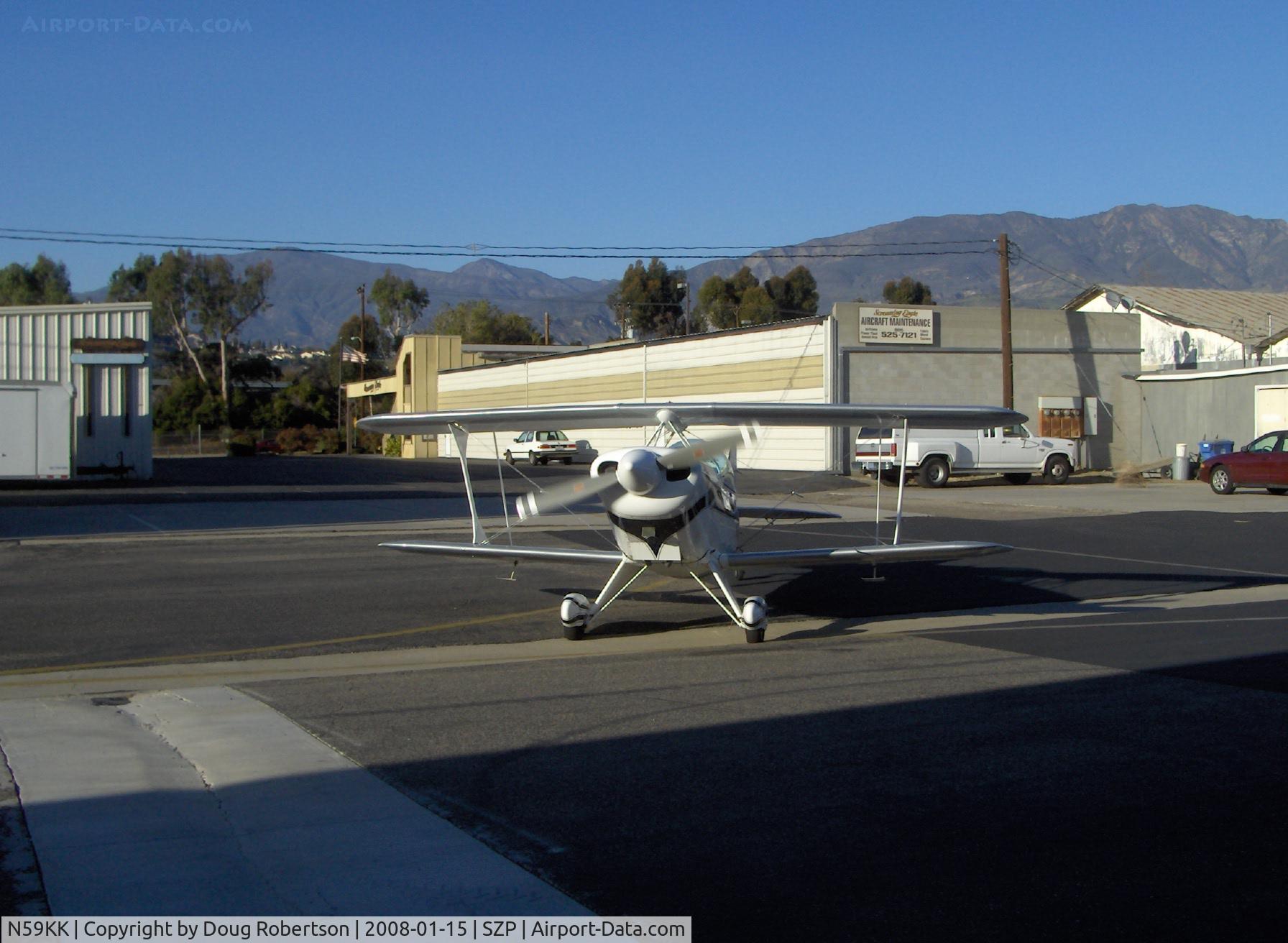 N59KK, 1991 Aviat Pitts S-2B Special C/N 5214, 1991 Aviat PITTS S-2B, fully aerobatic, Lycoming AEIO-540, engine start