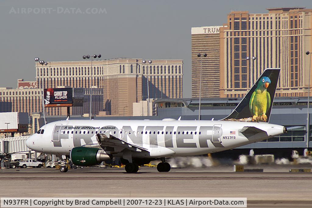 N937FR, 2005 Airbus A319-111 C/N 2400, Frontier Airlines - 'Carmen - The Blue Crowned Conure' or 'Parrot' / 2005 Airbus A319-111