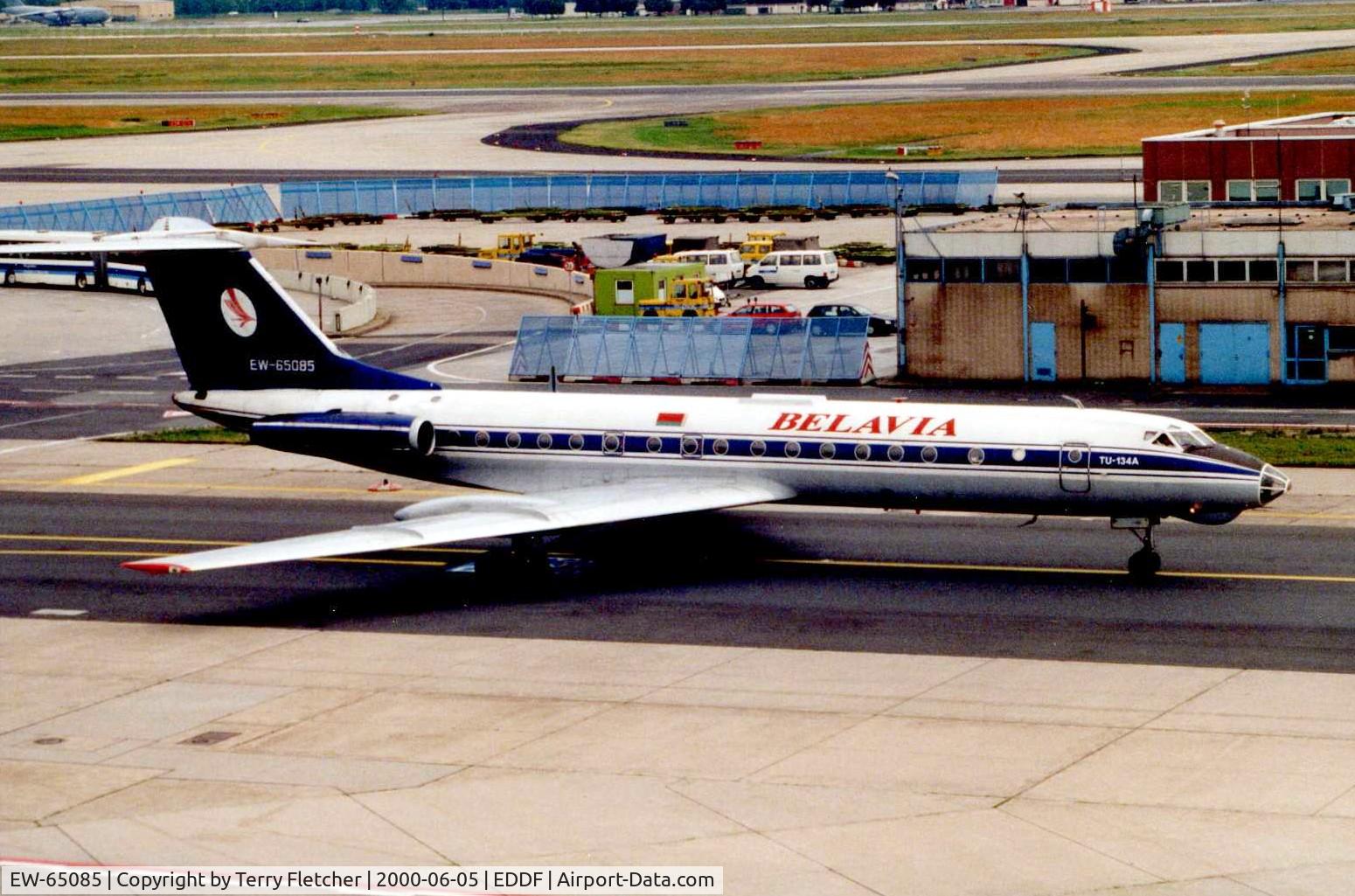 EW-65085, 1977 Tupolev Tu-134A C/N 60123, Belavia Tu134 at Frankfurt in 2000