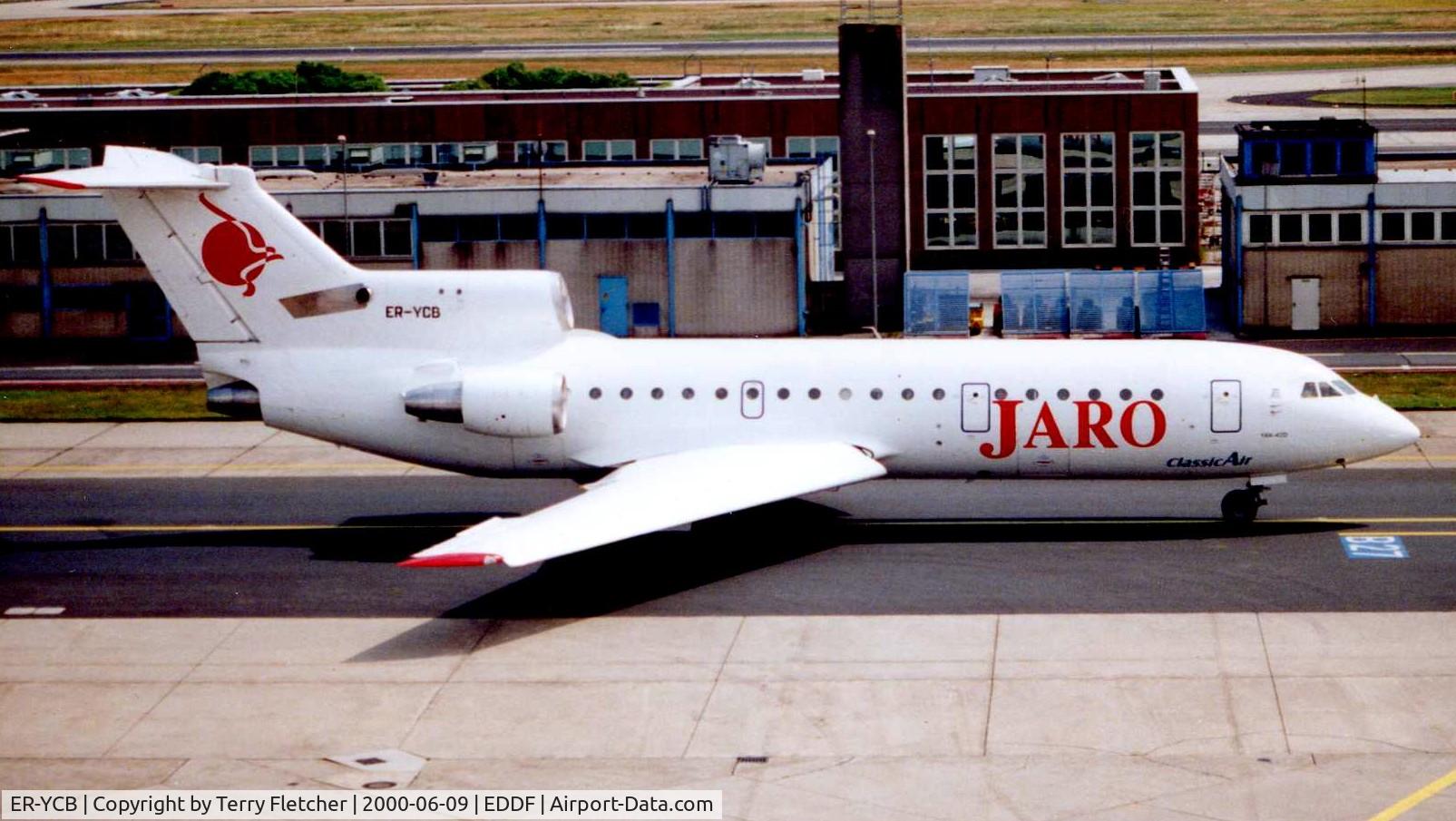 ER-YCB, 1993 Yakovlev Yak-42D C/N 4520424304017, Jaro Yak42 at Frankfurt in 2000