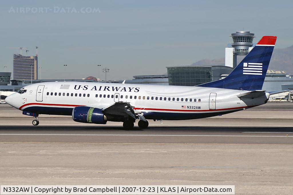 N332AW, 1987 Boeing 737-3B7 C/N 23384, US Airways / 1987 Boeing 737-3B7
